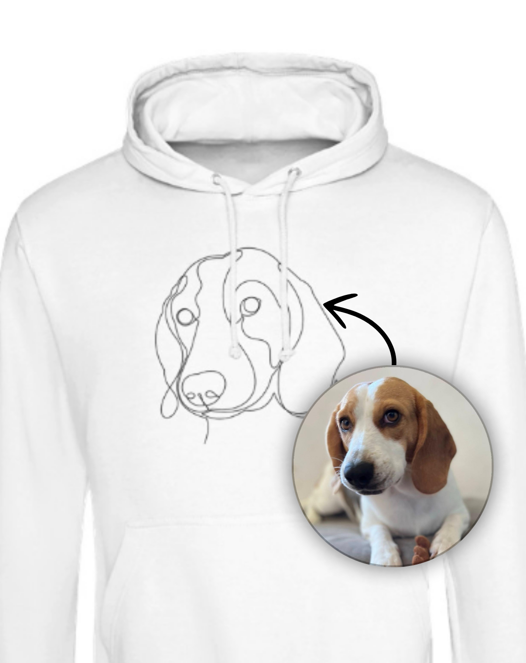 Cozy hoodie with custom pet embroidery – the love you can wear